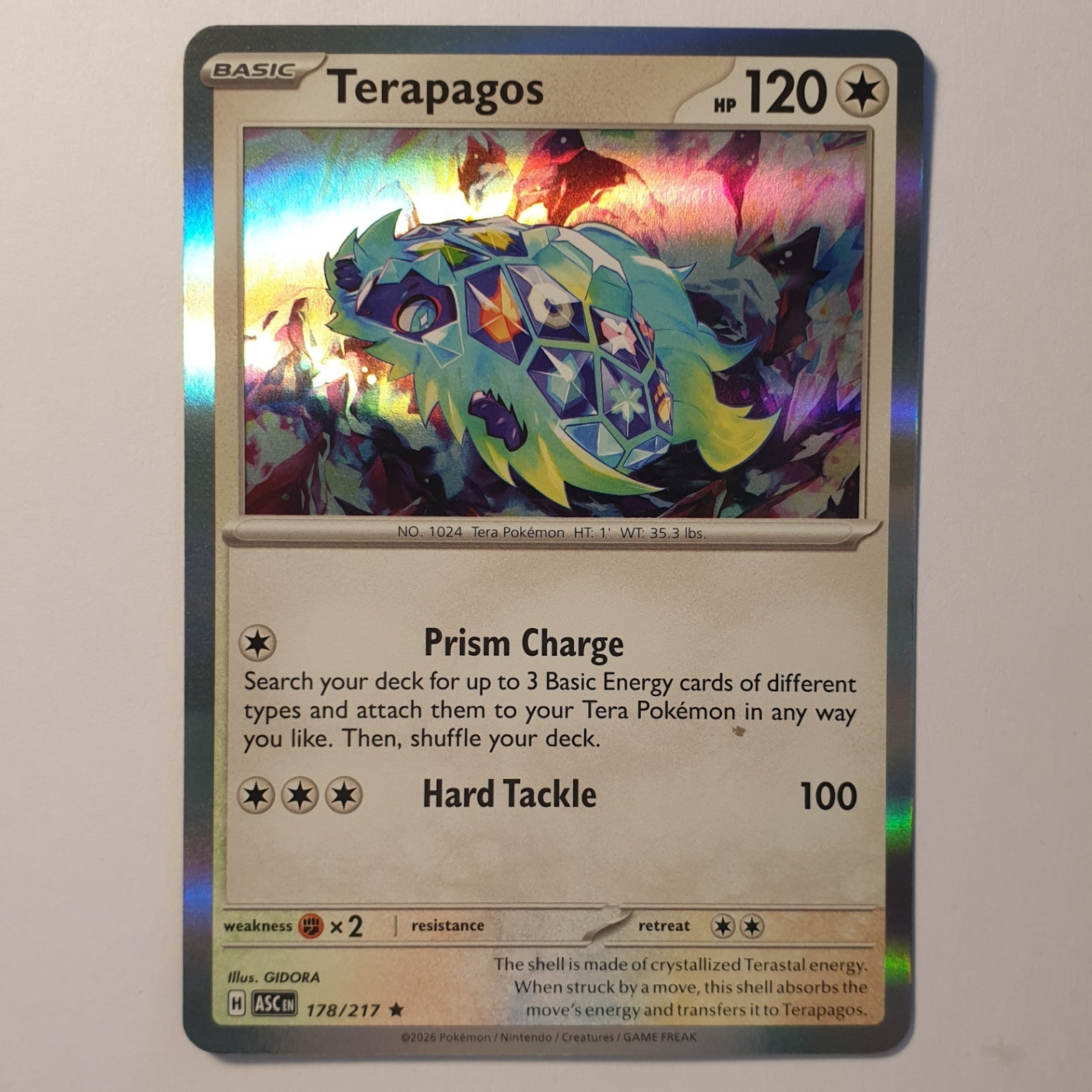 Terapagos Rare SV08: Surging Sparks 161/191 NM