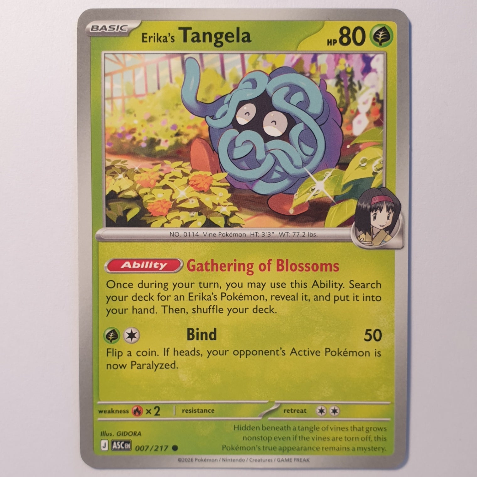 Erika's Tangela Common ME: Ascended Heroes 007/217 NM