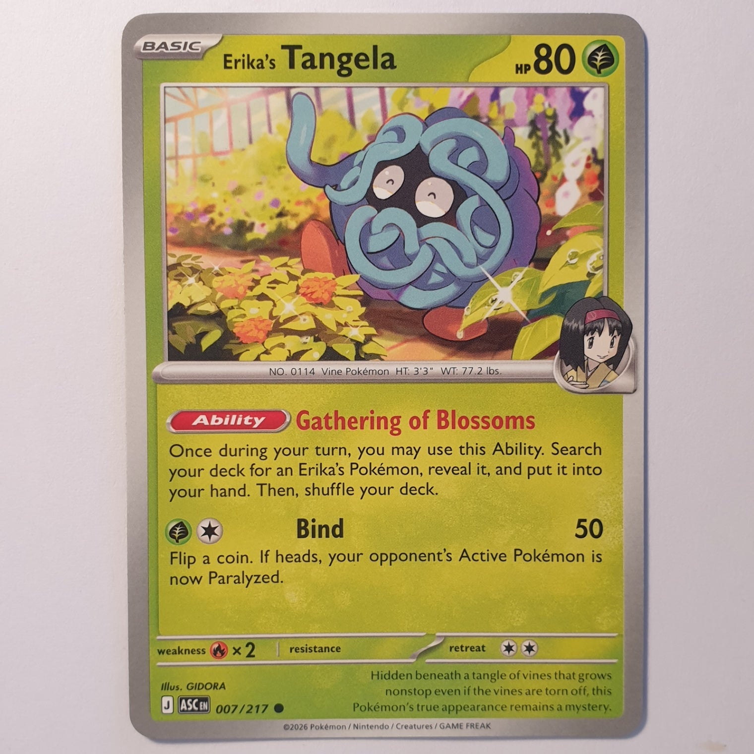 Erika's Tangela Common ME: Ascended Heroes 007/217 NM
