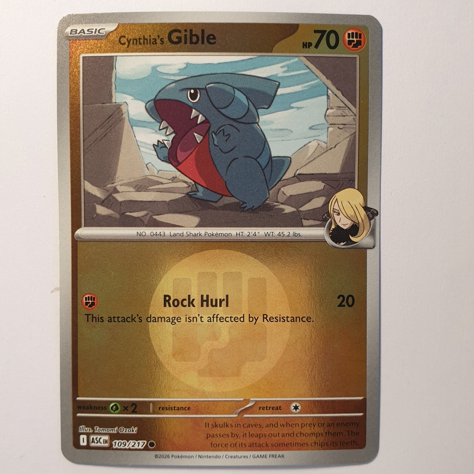 Cynthia's Gible Common ME: Ascended Heroes 109/217 NM