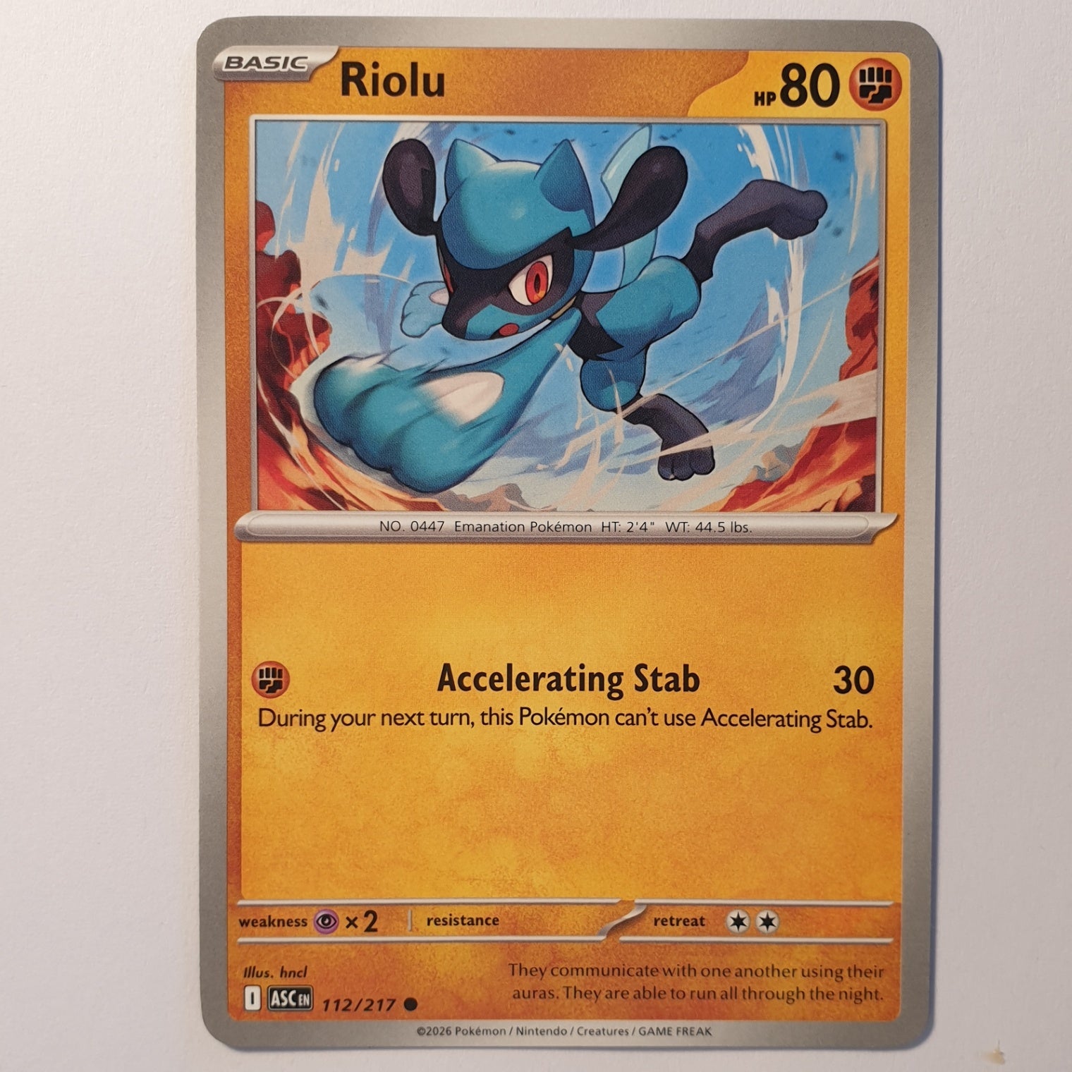 Riolu Common ME: Ascended Heroes 112/217 NM