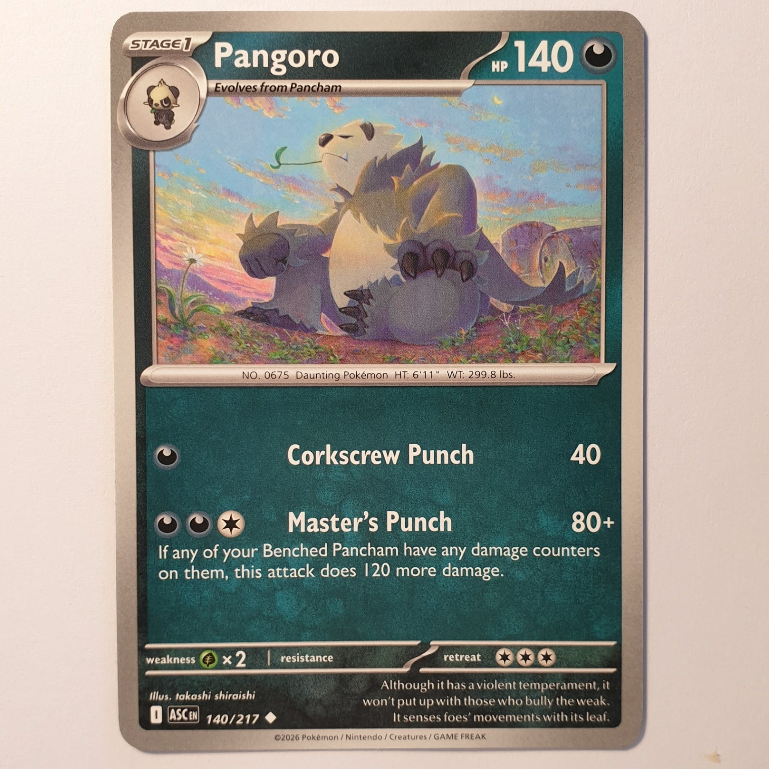 Pangoro Uncommon ME: Ascended Heroes 140/217 NM