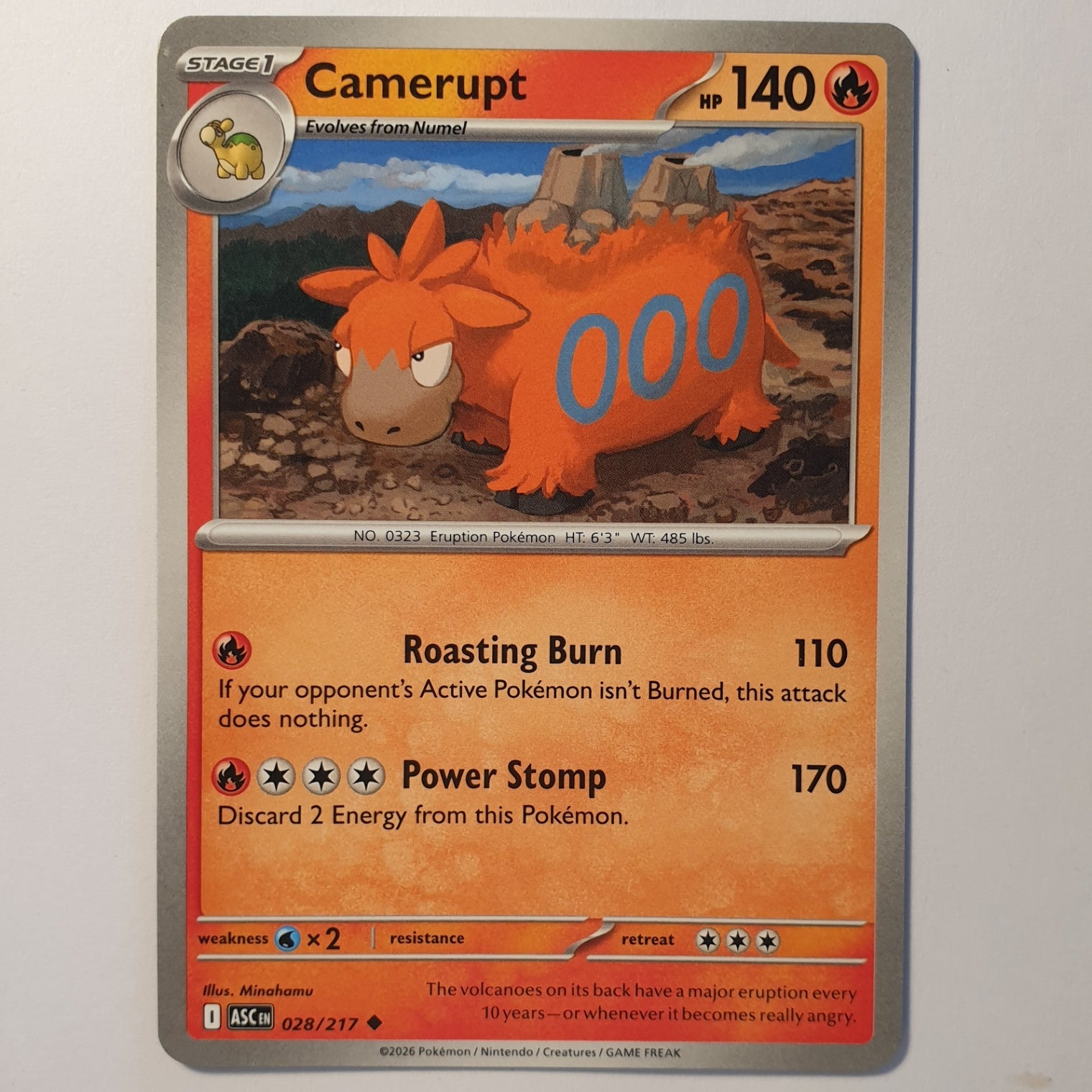 Camerupt Uncommon ME: Ascended Heroes 028/217 NM