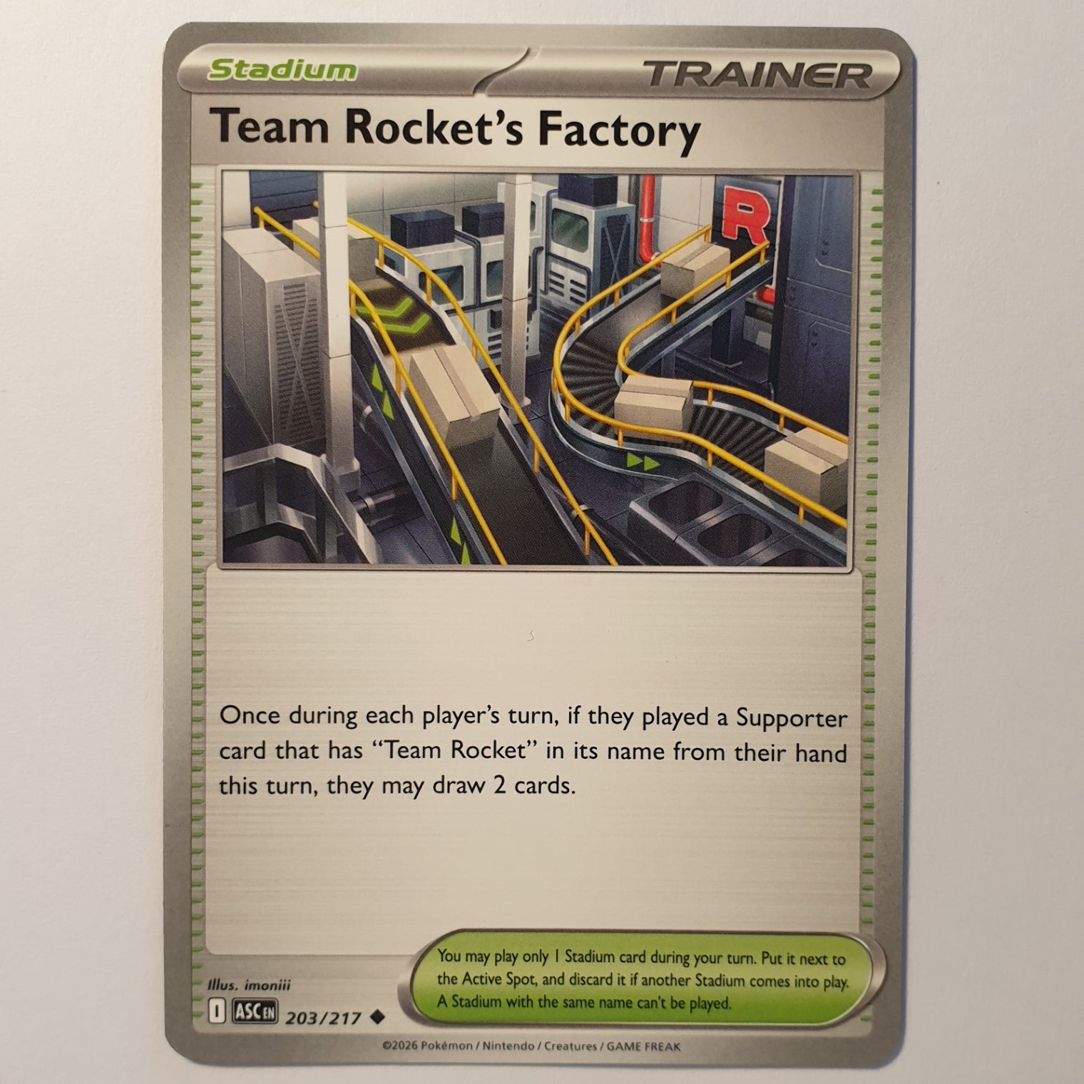 Team Rocket's Factory Uncommon ME: Ascended Heroes 203/217 NM