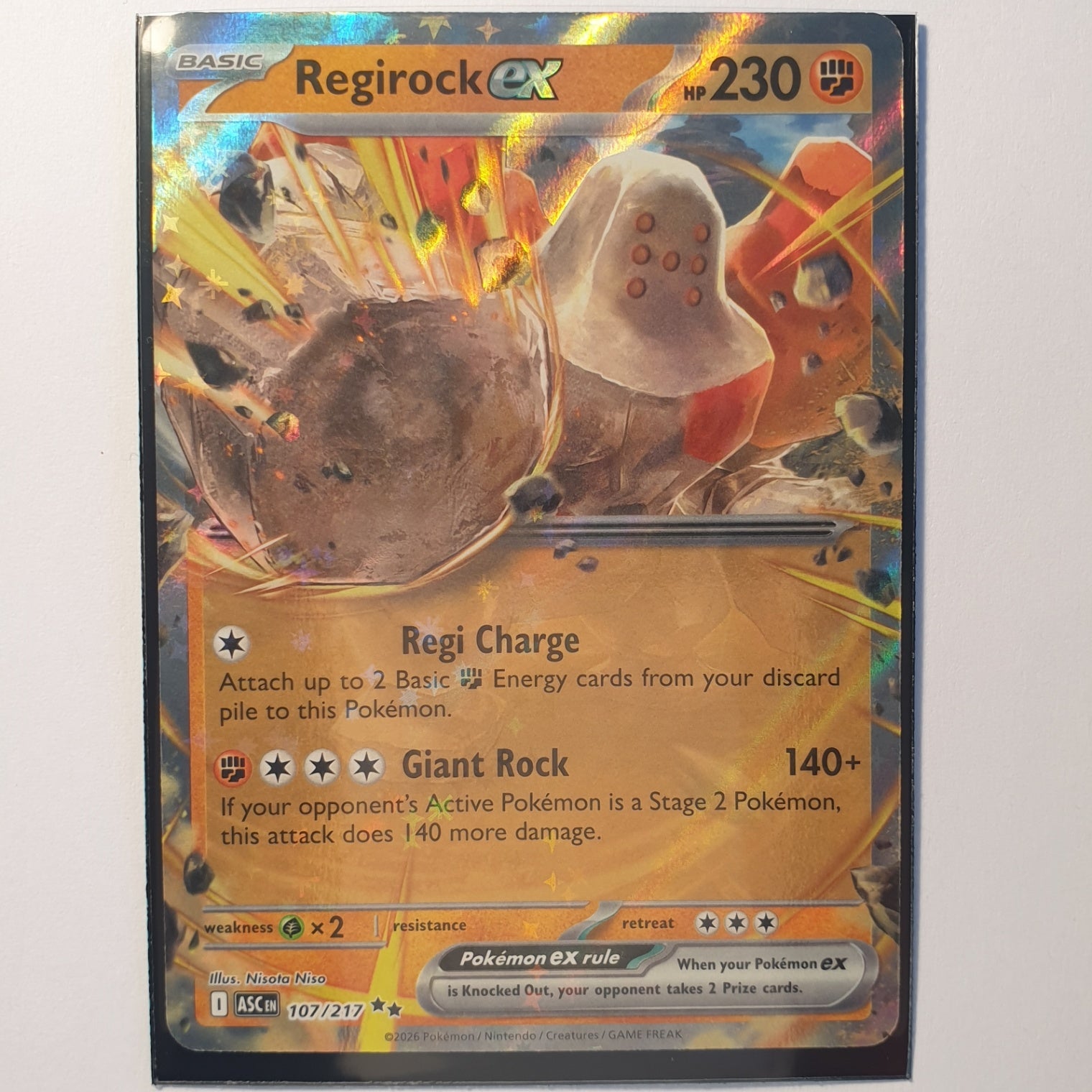 Regirock ex Double Rare ME: Ascended Heroes 107/217 NM