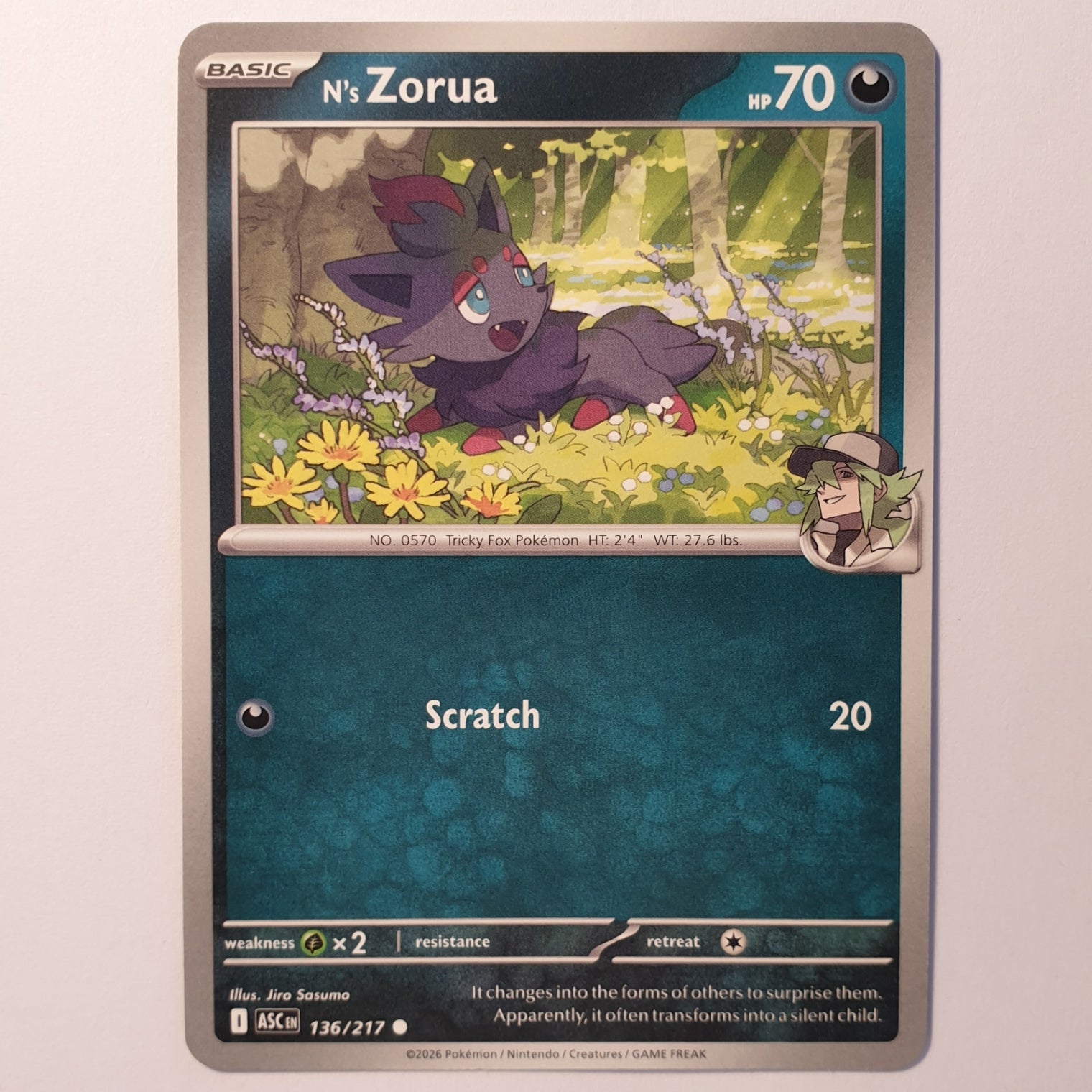 N's Zorua Common SV09: Journey Together 097/159 NM