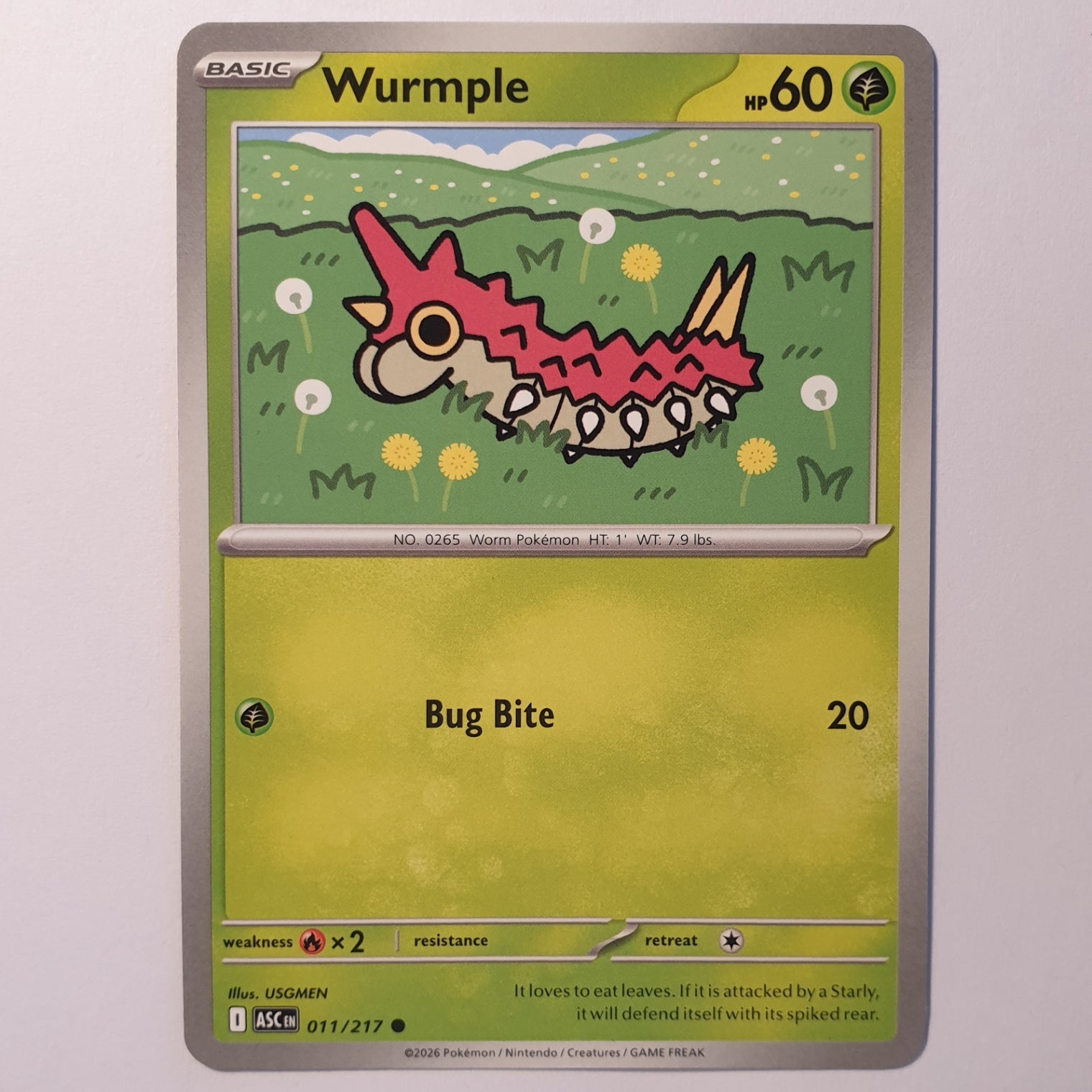 Wurmple Common ME: Ascended Heroes 011/217 NM