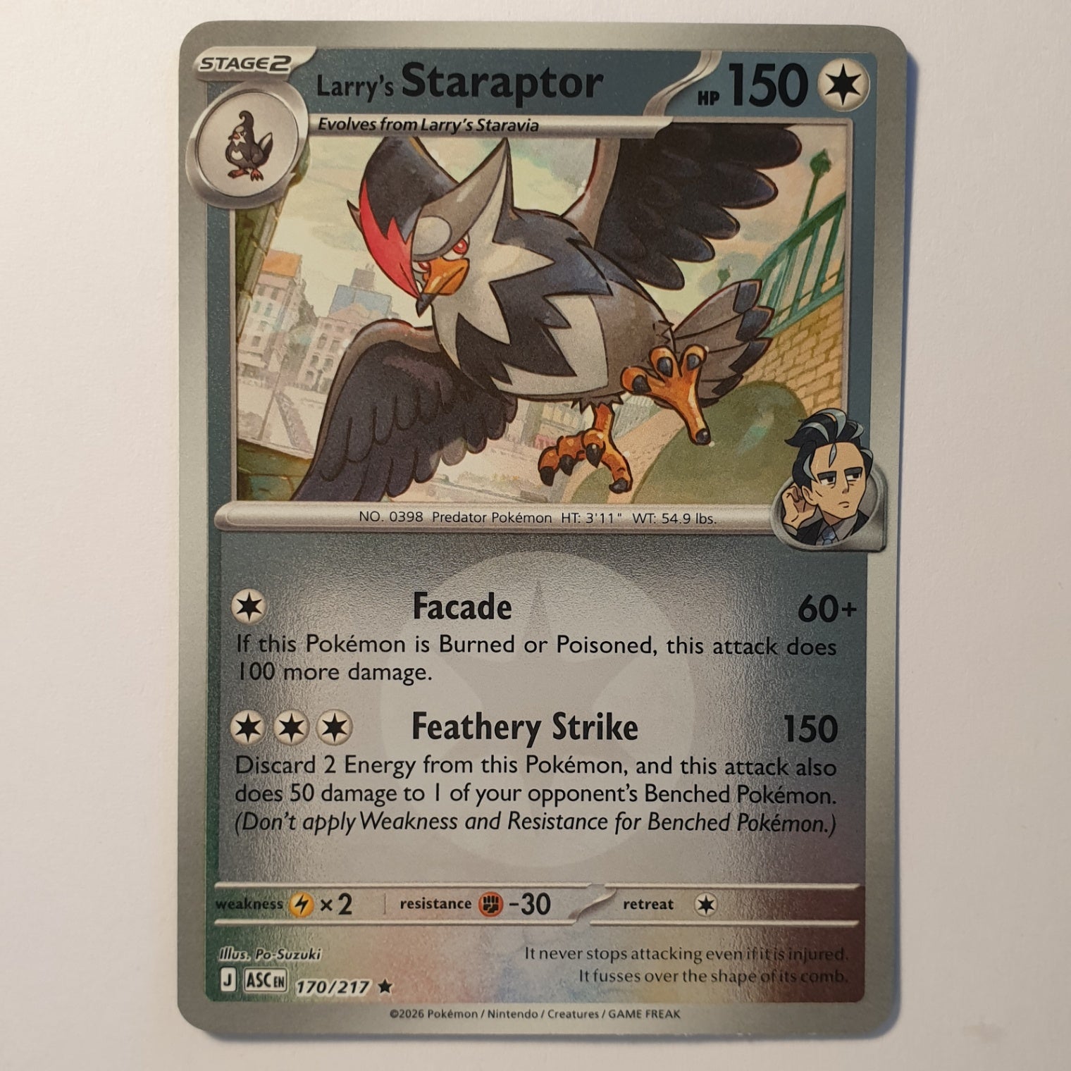 Larry's Staraptor Rare ME: Ascended Heroes 170/217 NM