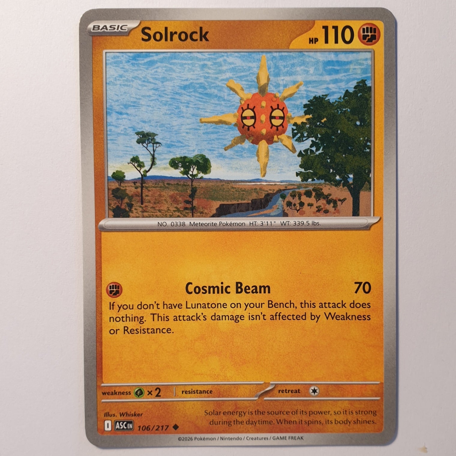 Solrock Uncommon ME: Ascended Heroes 106/217 NM