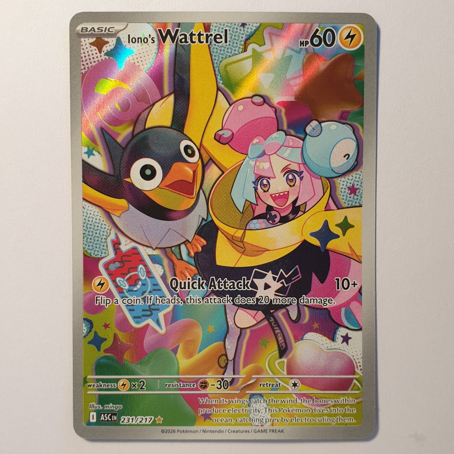 Iono's Wattrel Illustration Rare ME: Ascended Heroes 231/217 NM