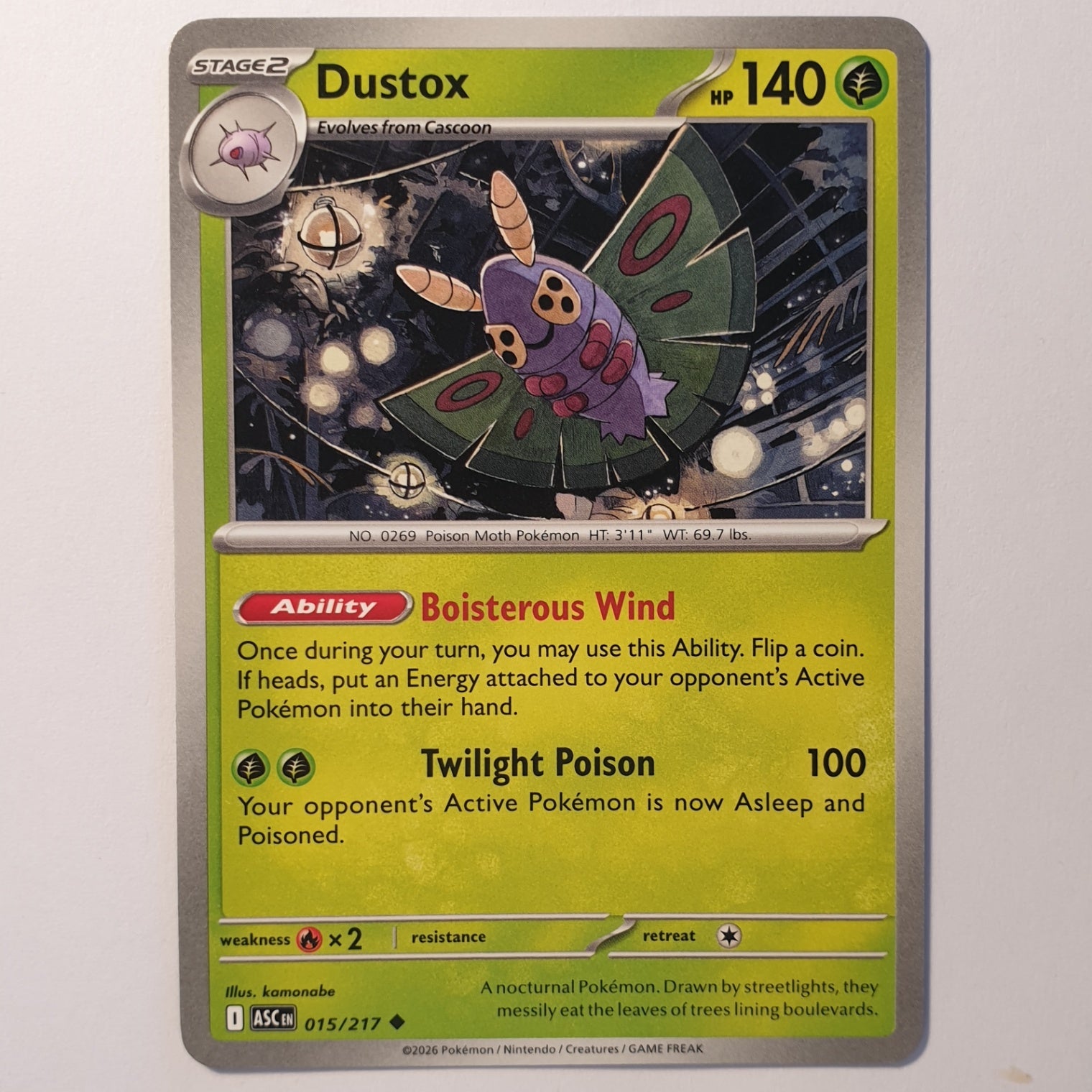 Dustox Uncommon ME: Ascended Heroes 015/217 NM