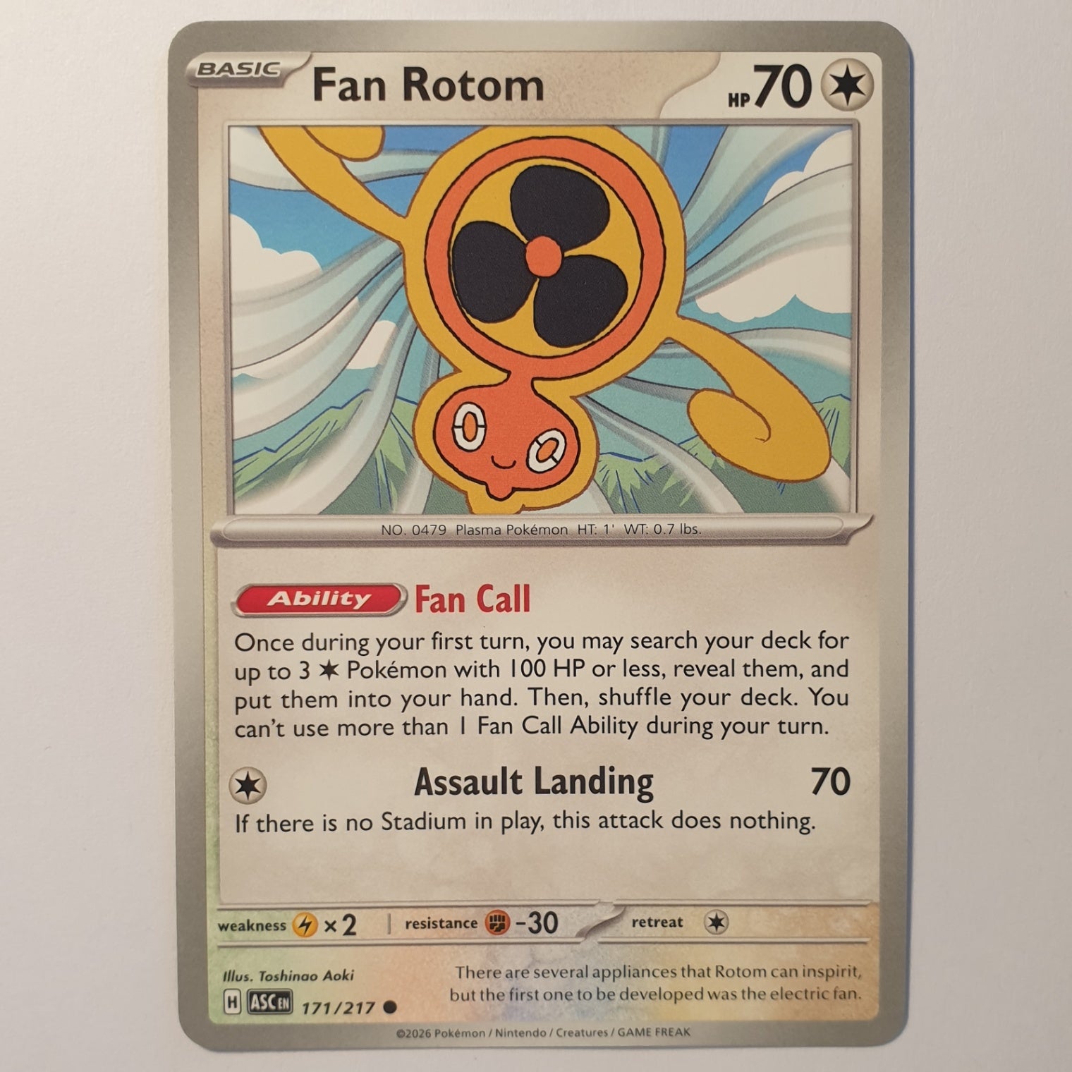 Fan Rotom Common ME: Ascended Heroes 171/217 NM