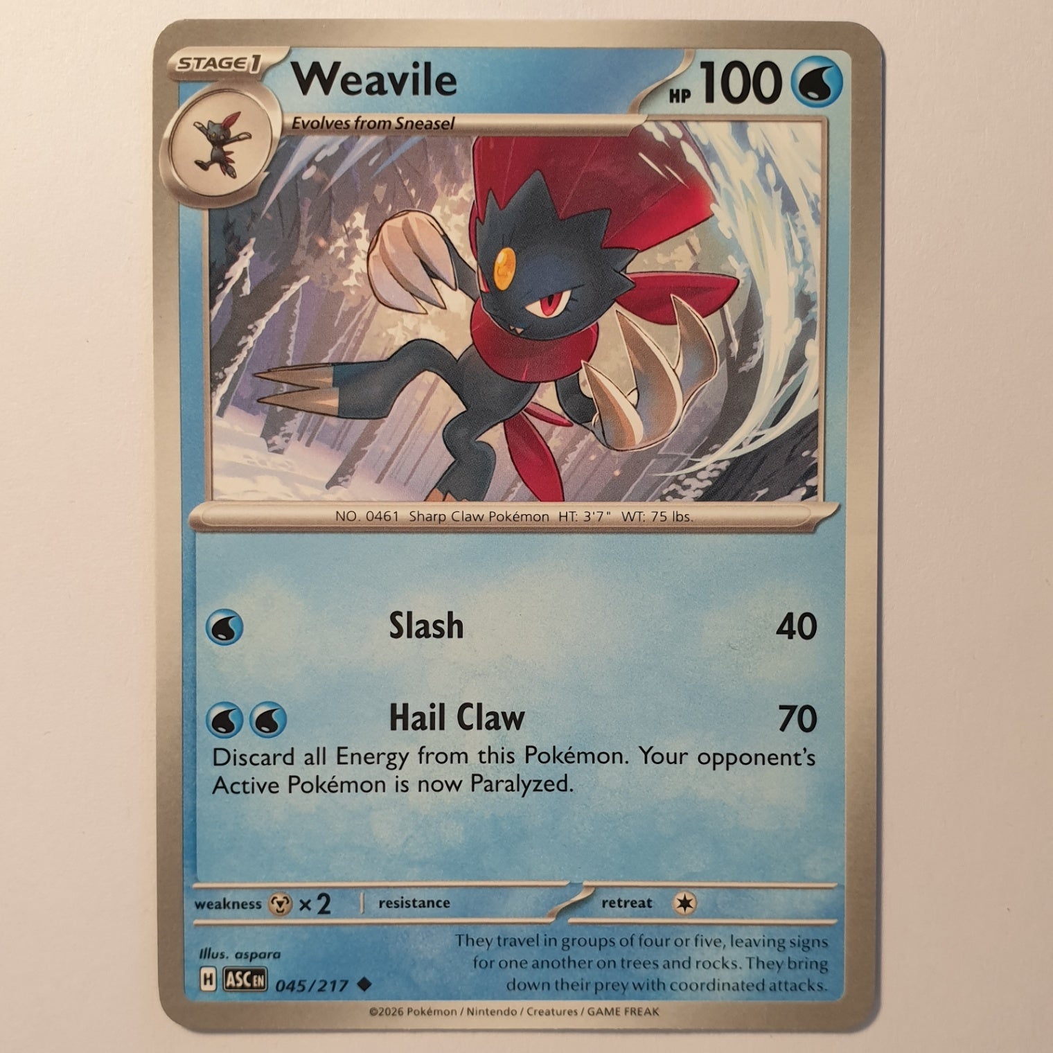 Weavile Uncommon ME: Ascended Heroes 045/217 NM