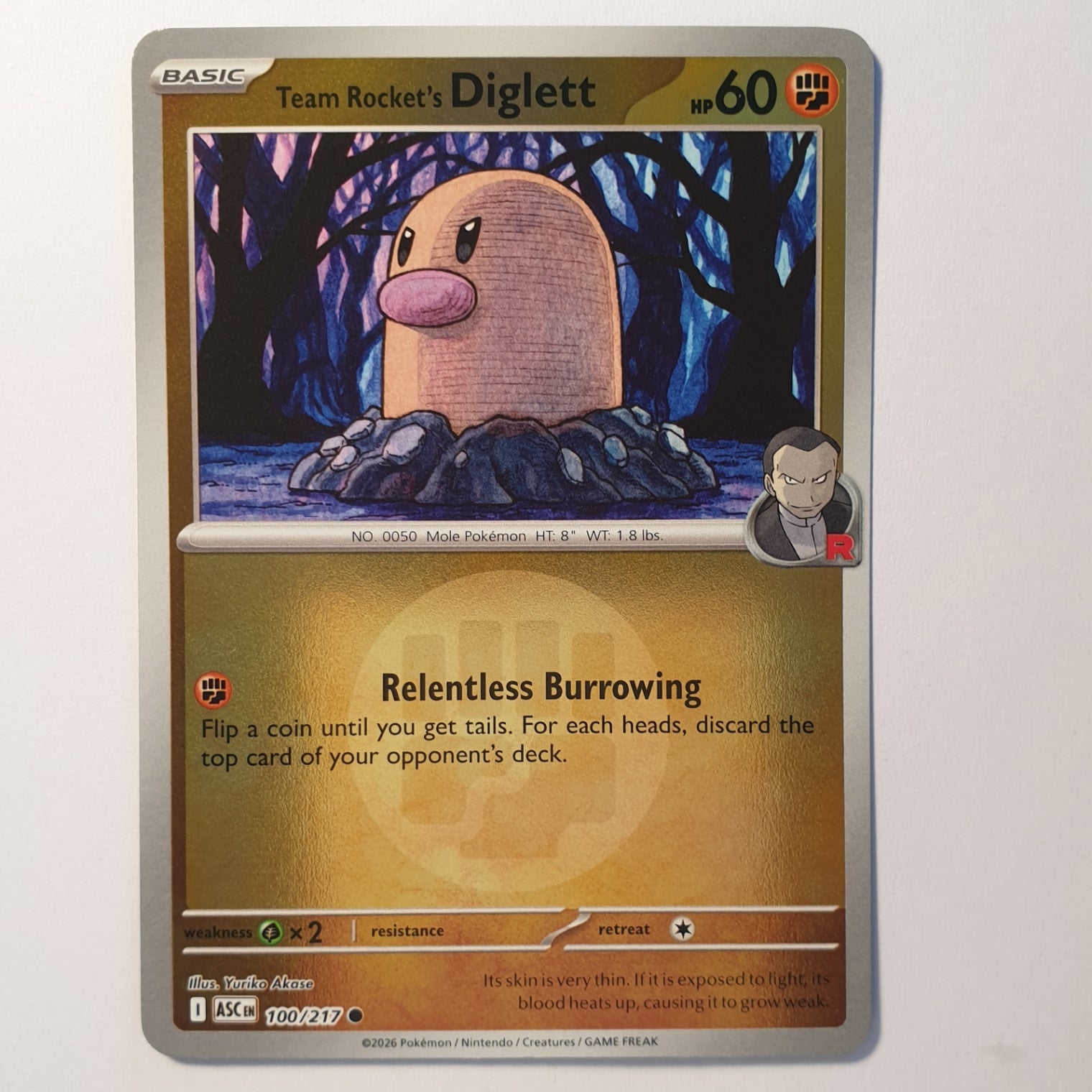 Team Rocket's Diglett (Team Rocket) Common ME: Ascended Heroes 100/217 NM